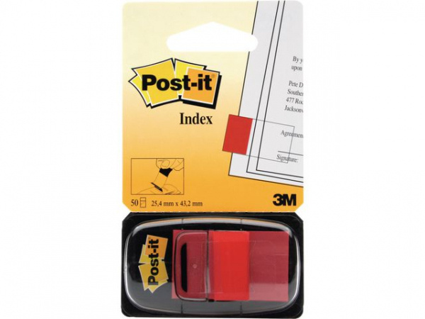 Index Post-It 680 Bred Rød