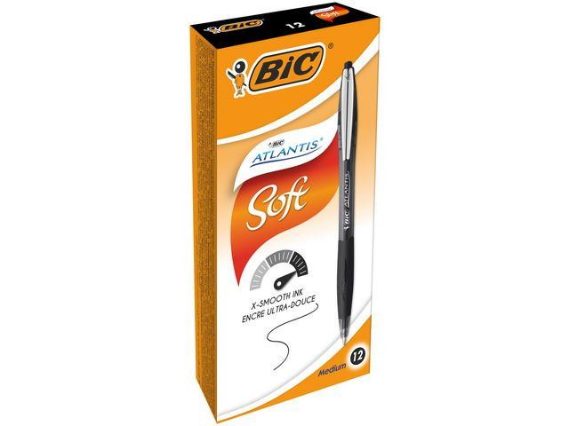 Kulepenn Bic Atlantis 1,0 Sort (12 stk)