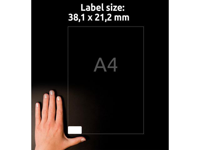 Etikett Avery Fryser 38,1X21,2Mm (1625 stk)