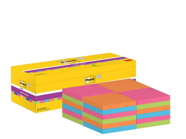 Notatblokk Post-It Ssn 76X76 Ass (24 stk)