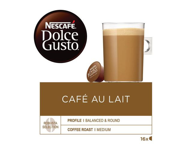 BildeKaffekapsel Dolce Gusto Cafe Au Lait (16 stk)