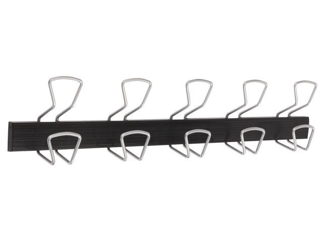 Klesknagg Alba 5 Kroker 76Cm Sort/Metal
