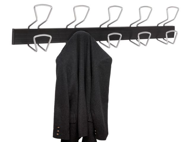 Klesknagg Alba 5 Kroker 76Cm Sort/Metal