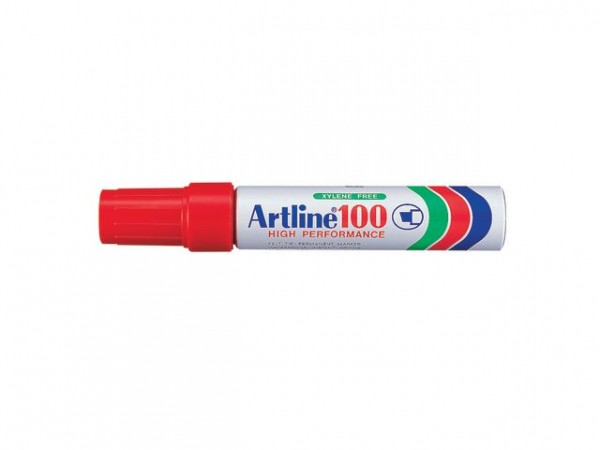Merkepenn Artline 100 Skrå Spiss Rød (6 stk)
