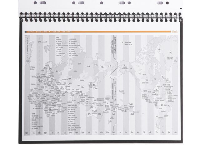 Spiralbok Rhodia Active A4+ Linjert Sort (5 stk)