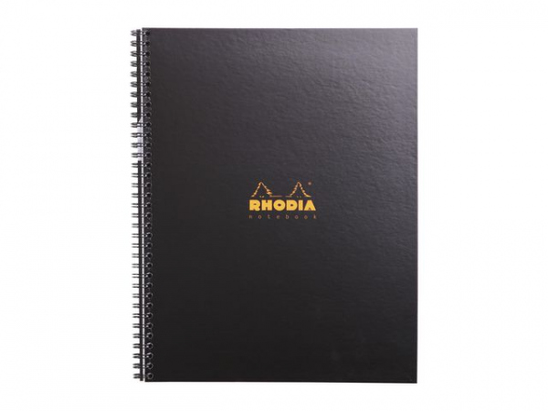 Spiralbok Rhodia Active A4+ Linjert Sort (5 stk)
