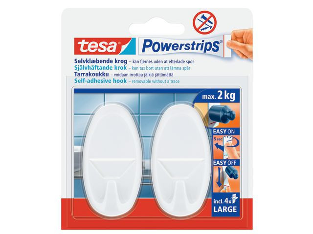 BildeKrok Tesa Powerstrip Oval 2Kg (2 stk)