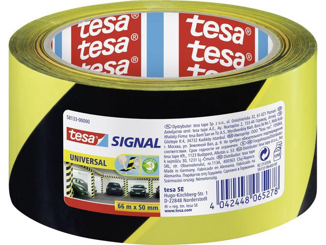 Varseltape Tesa 58133 Gul/Sort (6 stk)