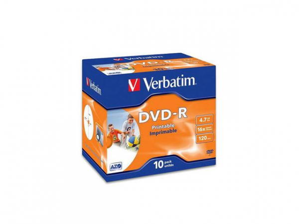 Dvd-R Verbatim 4,7Gb 16X Jewelcase (10 stk)