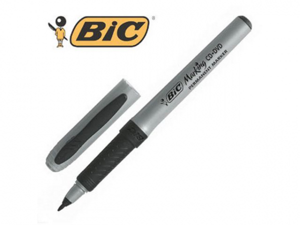Merkepenn Bic Ultra Fine Sort (12 stk)