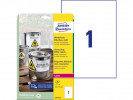 Etikett Avery Polyester 210X297Mm (20 stk)