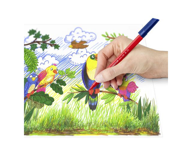 Fiberpenn Staedtler Noris 326 1,0Mm Blå (10 stk)