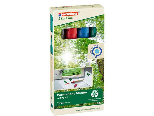 BildeMerkepenn Edding 22 Ecoline Ass (4 stk)