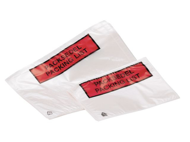 Pakkseddelpose C6 175X132Mm Trykk (1000 stk)