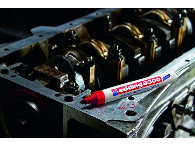 Merkepenn Edding 8300 Sort (10 stk)