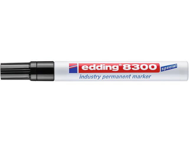 Merkepenn Edding 8300 Sort (10 stk)