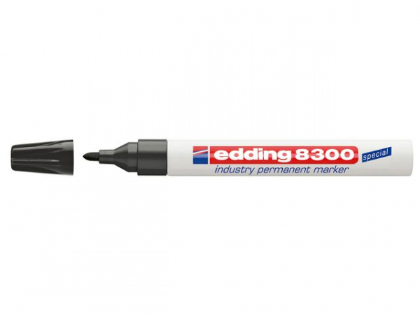 Merkepenn Edding 8300 Sort (10 stk)