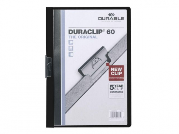 Klemmappe Duraclip A4 60 Ark Sort (25 stk)