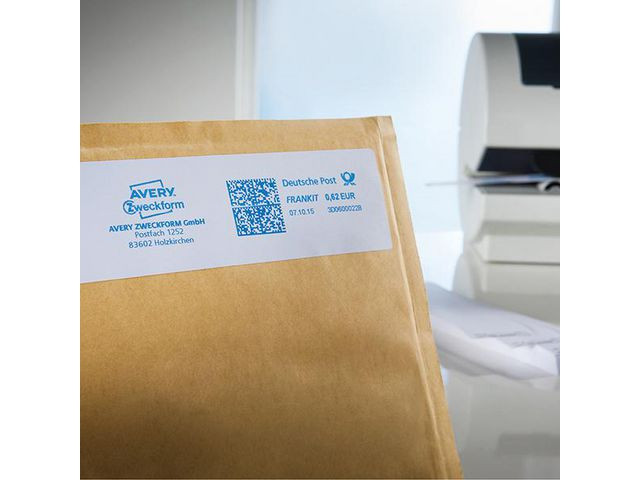 Etikett Avery Frankering 138X48Mm (500 stk)