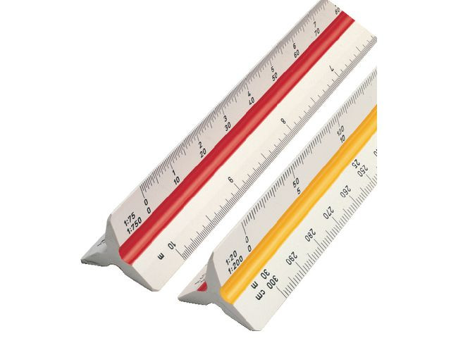 Linjal Reduksjo1:100-200-250-300-400-500