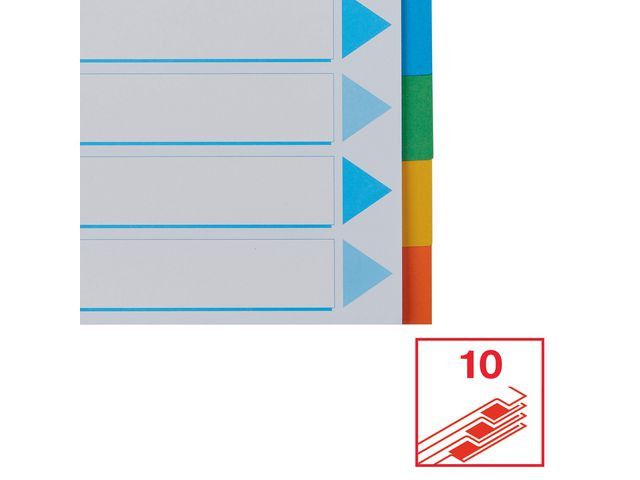 Skilleblad Esselte A4 10-Delt Kart 5 Frg (10 stk)