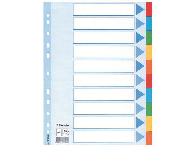 BildeSkilleblad Esselte A4 10-Delt Kart 5 Frg (10 stk)