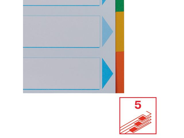 Skilleblad Esselte A4 5-Delt Kart 5 Frg (20 stk)