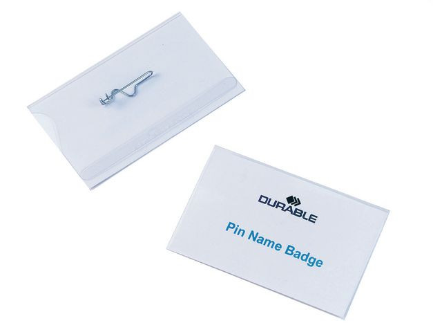 Navneskilt Durable 54X90Mm M/Nål (50 stk)