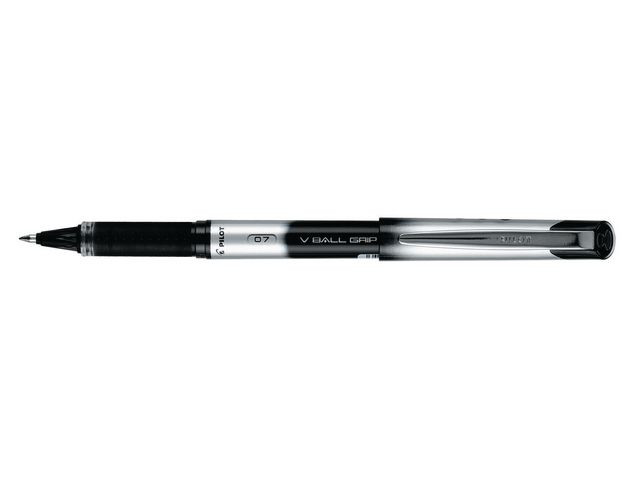 Rollerpenn Pilot V-Ball Grip 0,7Mm Sort (12 stk)