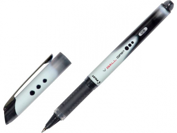 Rollerpenn Pilot V-Ball Grip 0,5Mm Sort (12 stk)