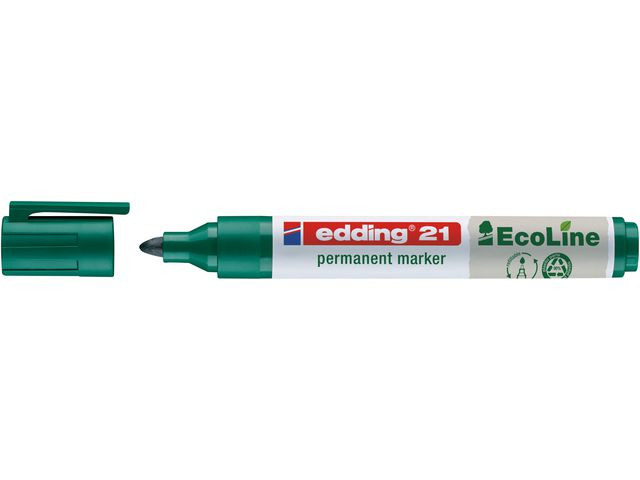 Merkepenn Edding 21 Ecoline Rund Grønn