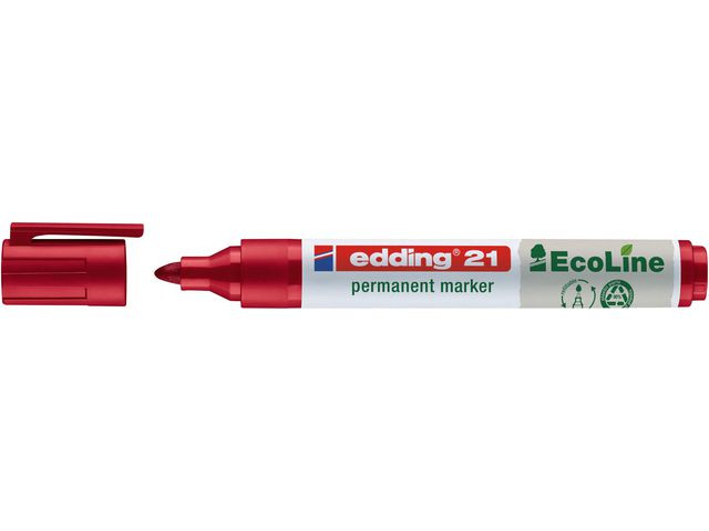 BildeMerkepenn Edding 21 Ecoline Rund Rød