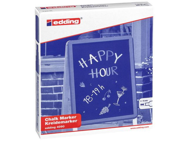 Merkepenn Edding 4095 Kritt 2-3Mm Hvit (10 stk)