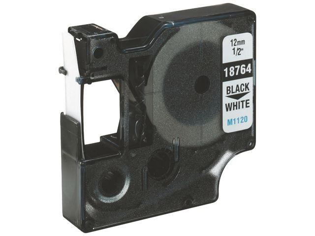 Dymo Teip Rhino 19mmx5,5m Permanent Polyester sort/hvit