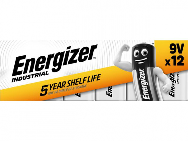 Batteri Energizer Industrial 9V (12 stk)