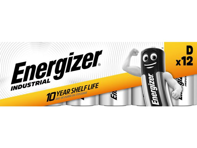 Batteri Energizer Industrial D/Lr20 (12 stk)