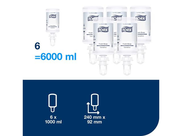 Skumsåpe Tork Sensitiv S4 1L (6 stk)