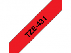 BildeTape Brother Tze-431 12Mmx8M Sort/Rød