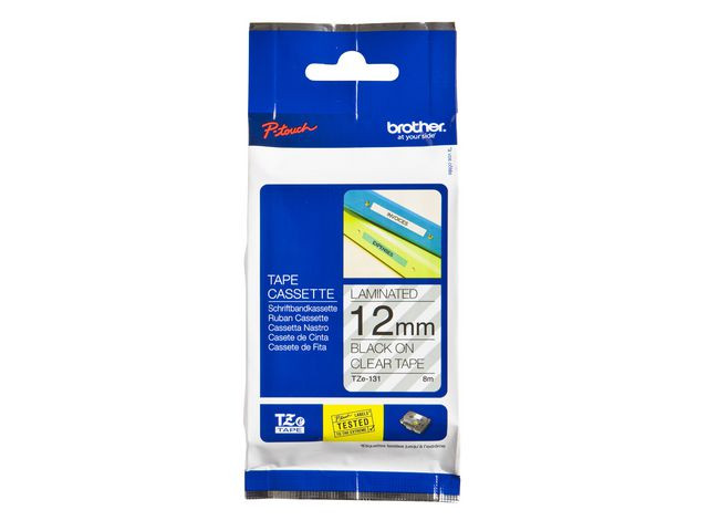 BildeTape Brother Tze-131 12Mmx8M Sort/Klar