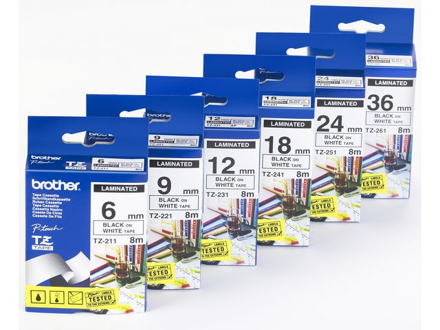 Tape Brother Tze-535 12Mm Hvit/Blå