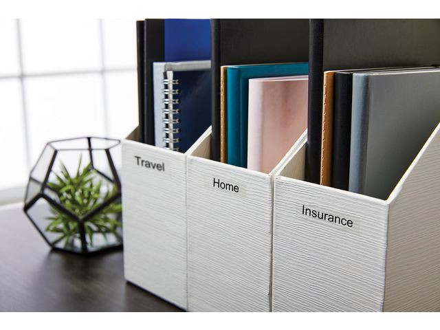 Dymo Teip D1 19mmx7m sort/klar