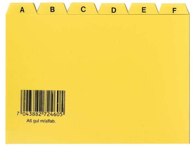 BildeKartotekregister A6 Plast Hvit
