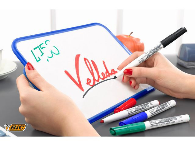 Whiteboardpenn Bic Velleda 1741 Rund Rød (12 stk)