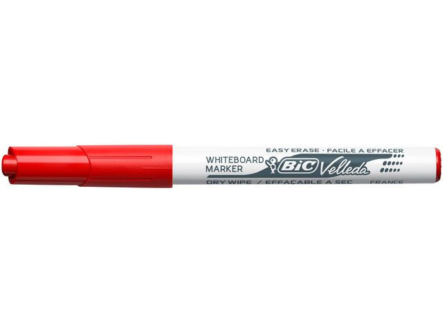 Whiteboardpenn Bic Velleda 1741 Rund Rød (12 stk)