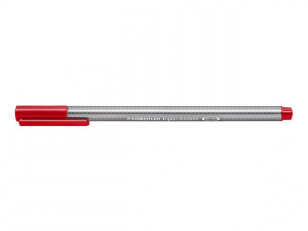 Fiberpenn Staedtler Triplus 0,3Mm Rød (10 stk)