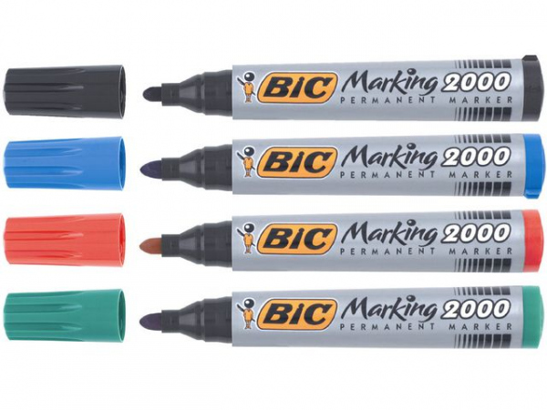 Merkepenn Bic Marking 2000 Asssort (4 stk)