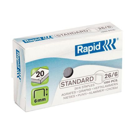 BildeHeftestift Rapid Standard 26/6 (1000 stk)