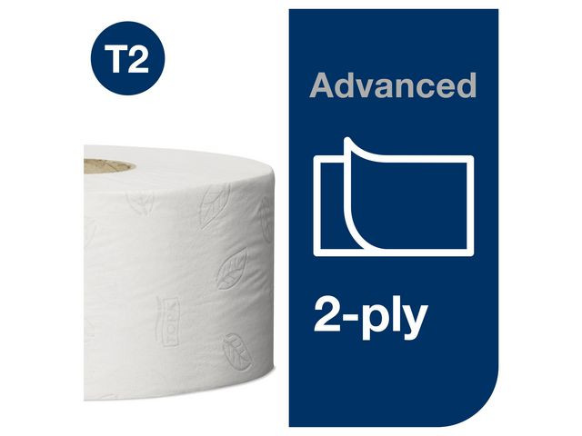 Toalettpapir Tork Advance 2L T2 170M (12 ruller)