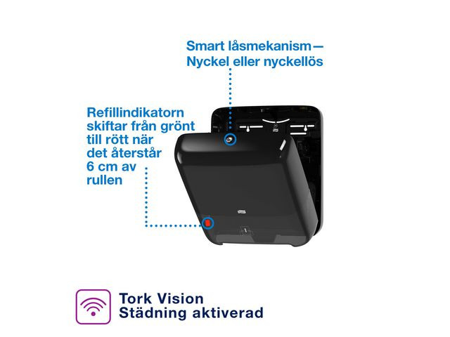 Dispenser Tork Matic Tørkerull H1 Sort