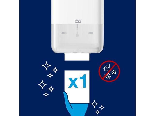 Dispenser Tork Toalettpapir Ark T3 Hvit